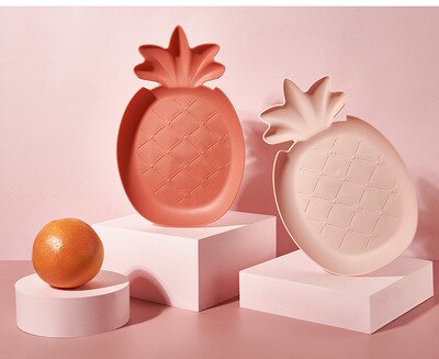 Nordic Cartoon Effen Kleur Fruitschaal Snack Snack Plaat Creatieve Plastic Fruitschaal Voor Keuken