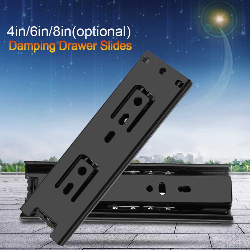 2Pcs/Lot Mini Short Drawer Slides Full Extension Guide Rail For Home Kitchen Drawer Cupboard Furniture Hardware Set Accessories