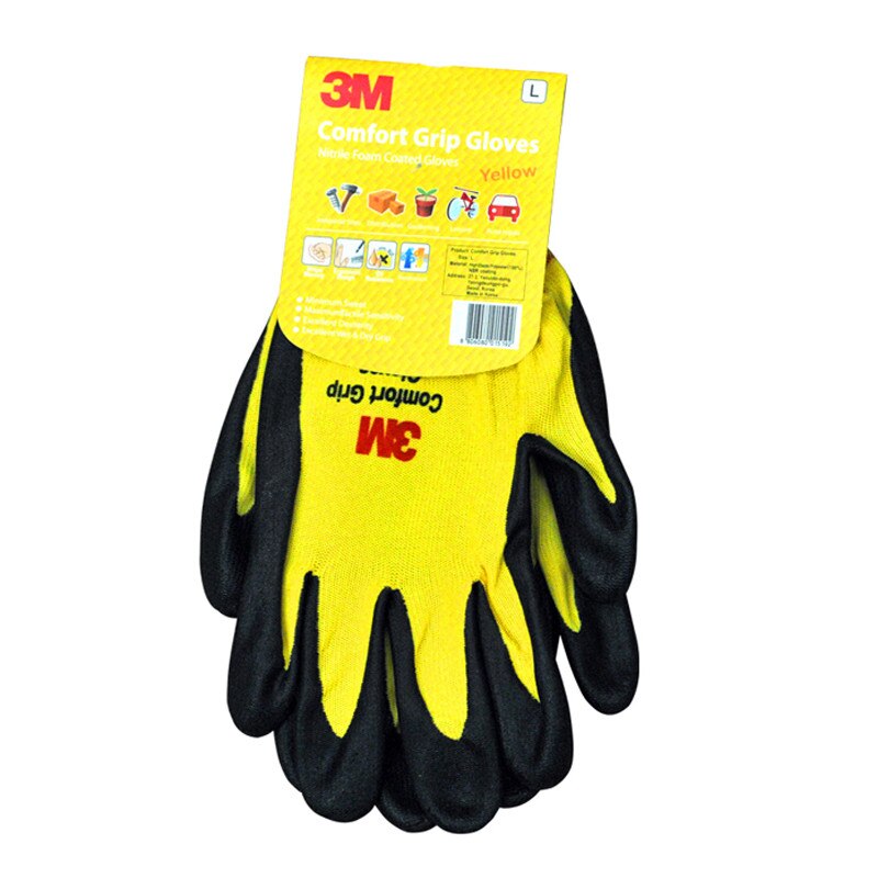 colour 3M electrical insulation temperature comfortable non-slip gloves protective gloves industrial construction Safety Gloves: Yellow / M