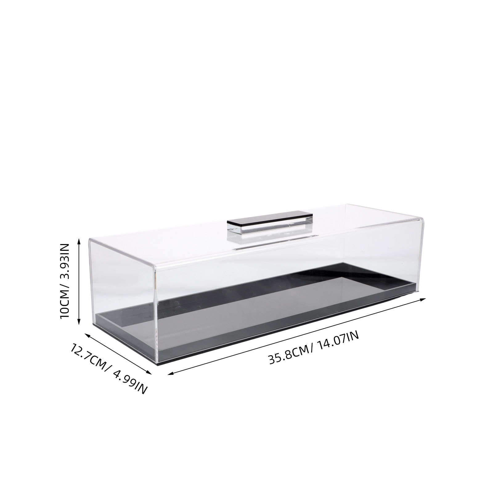 Multifunctional Acrylic Cake Stand Rectangular Dessert Display Tray Clear Lid Portable Bread Cookie Holder Charcuterie Board: green