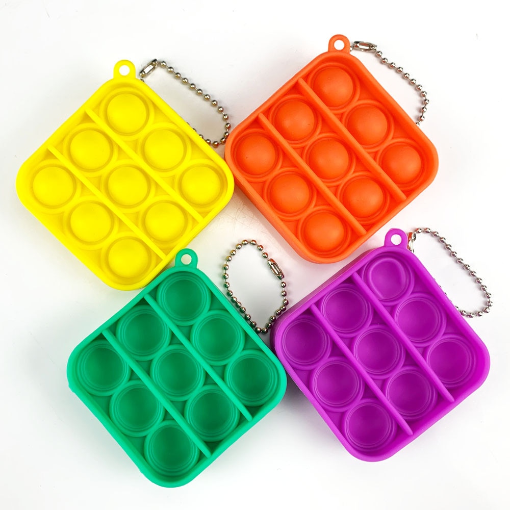Zappeln Einfache Grübchen Spielzeug Sinnes Pädagogisches Spielzeug Keychain drücken blasiert Zappeln Spielzeug Erwachsene betonen Linderung Spielzeug Antistress PopIt Weichen