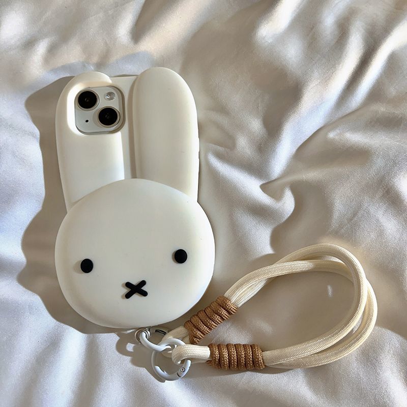 Kawaii Nijntje Iphone 11/12/13/14/15/16ProMax Telefoonhoesje Siliconen Anti Eenvoudige All-wrap Soft Case Kerst Speelgoed Cadeau: Oranje / 3"