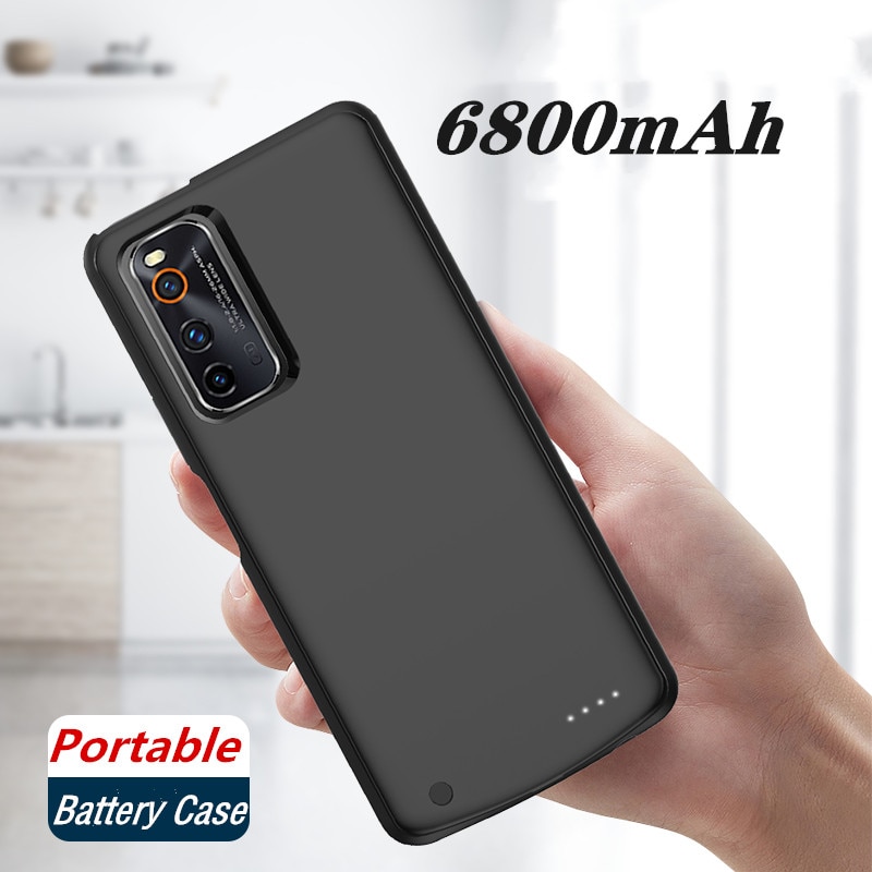 6800mAh Portable Phone Battery Power Case For VIVO IQOO NOE 3 5G Power Bank Case For VIVO IQOO NOE 3 5G Backup Battery Charger