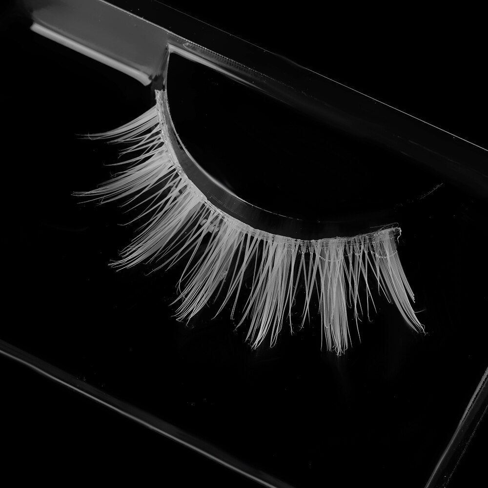 Makeup hvide øjenvipper cosplay naturlig lang krydsstrimmel falske øjenvipper øjenvipper forlængelse cosplay øjenmake -up værktøjer