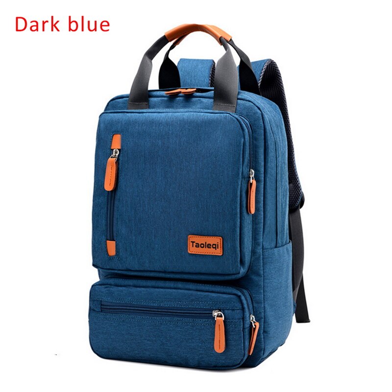 Afslappet computer rygsæk lys 15.6- tommer rejsetaske dame tyverisikret laptop rygsæk gråblå mochila: Mørkeblå