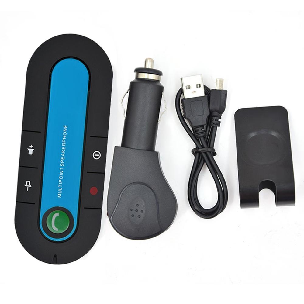 parasol para coche, manos libres inalámbrico, teléfono móvil, música, juego de bloques de sol, Mp3 de coche con batería integrada y cargador de coche