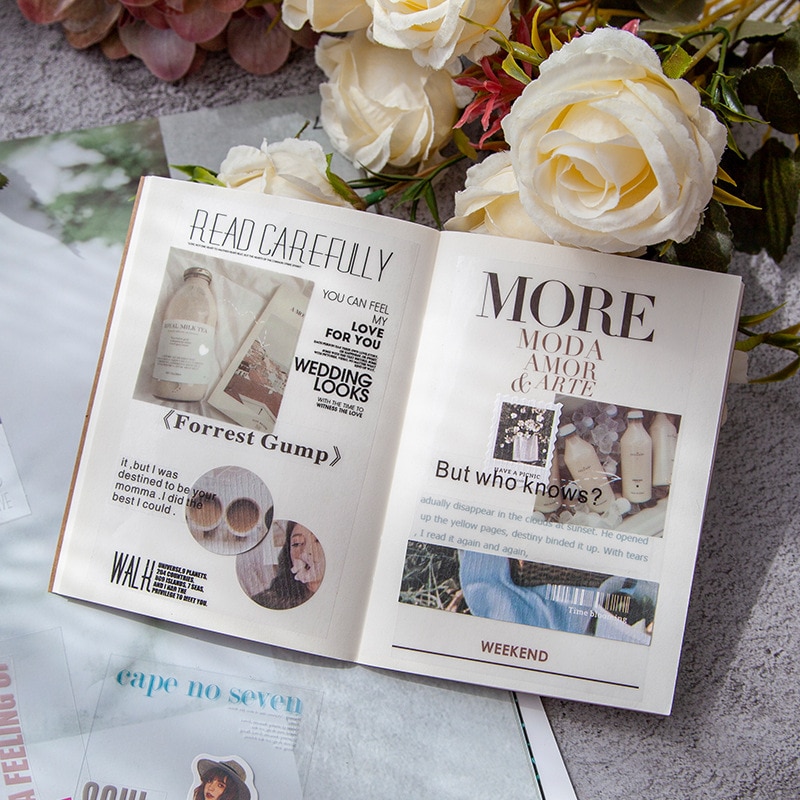 My Magazine Series Decorative PET Stickers Scrapbooking Stick Label Diary Stationery Album