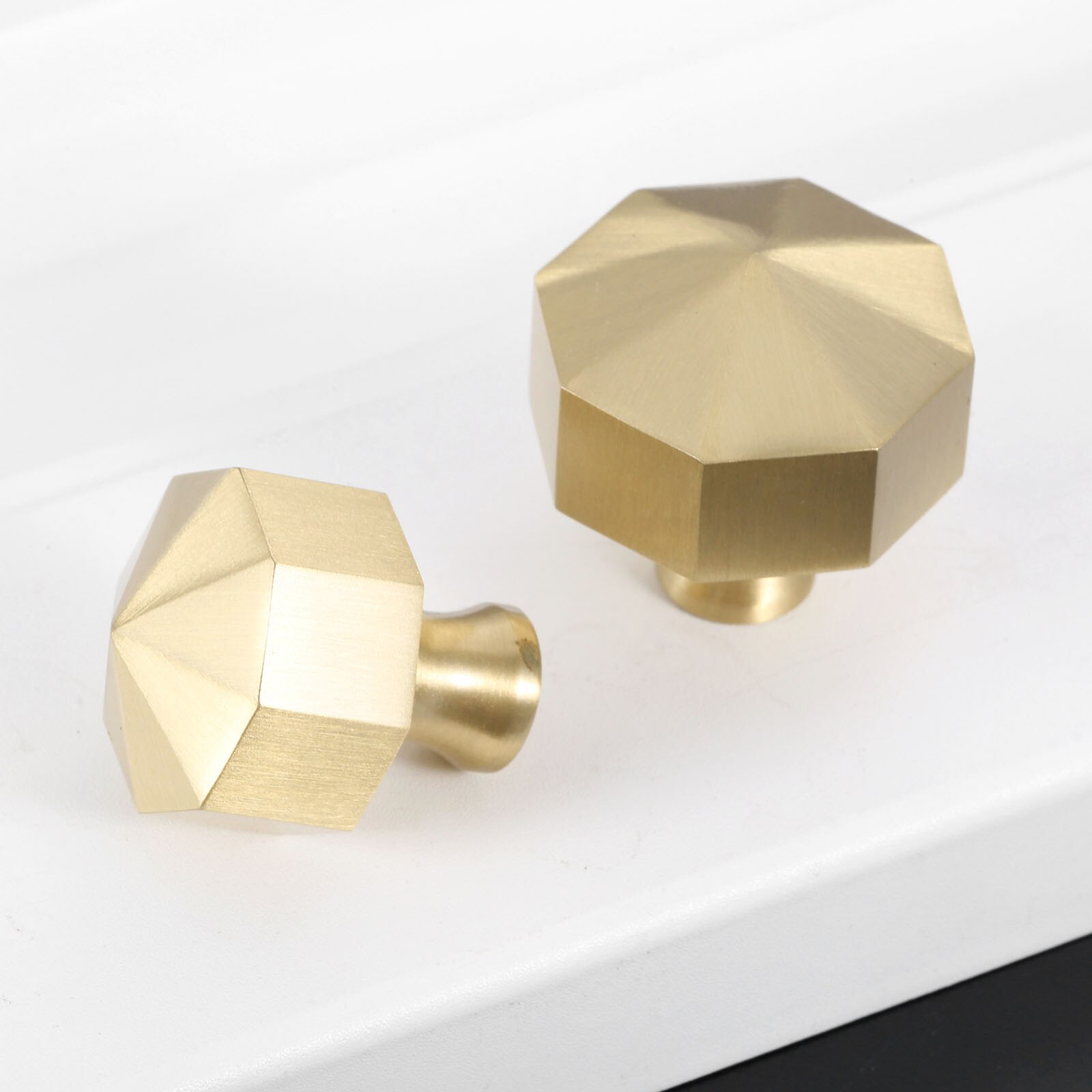 Mango en forma de paraguas, perilla de latón macizo de alta resistencia, tirador dorado de 25/32mm, Cajón Grande/Pequeño, armario de cocina, decoración moderna y sencilla