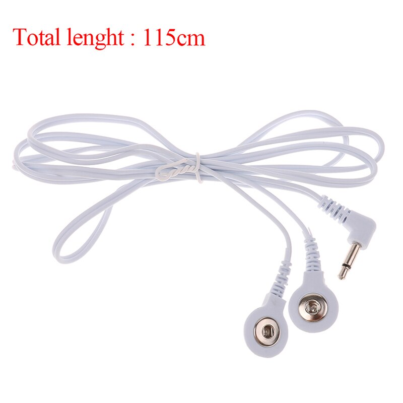 Cable de plomo de electrodos, Cables de conexión de 4 botones de 2,5mm para máquina de terapia Digital, herramienta de decenas, Cable de conexión para enchufe de electrodo: 3.5mm 2Buttons