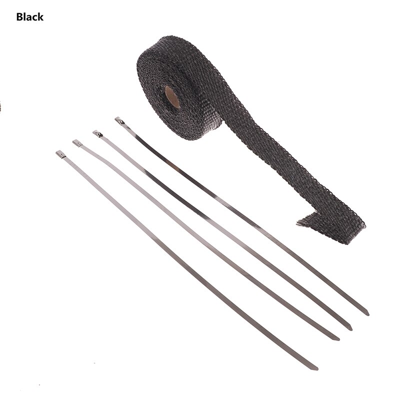 5M Roll Glass Heat Shield Exhaust Duct Heat Insulation Belt: Red