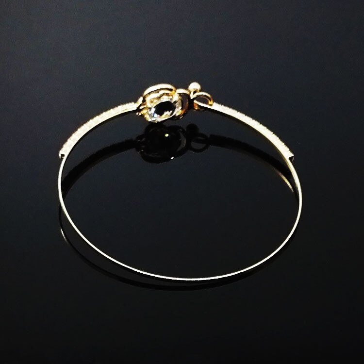 Pulseira de metal da menina de ouro elegante feminino cristal rosa flor pulseira pulseira de punho jóias para o dia dos namorados pulseras