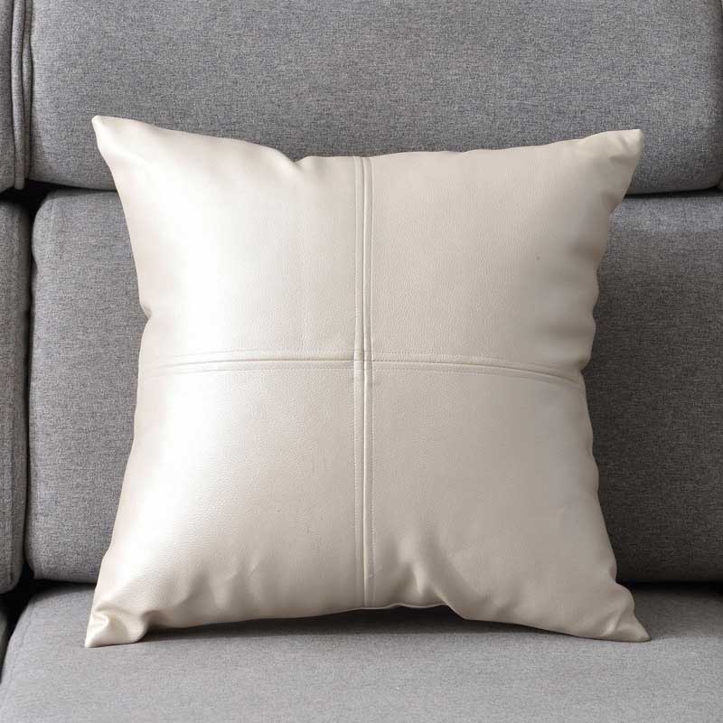 1pcs Sofa Bench Seat Pillow Leather Stitching Insert Filling Cushions 45x45cm