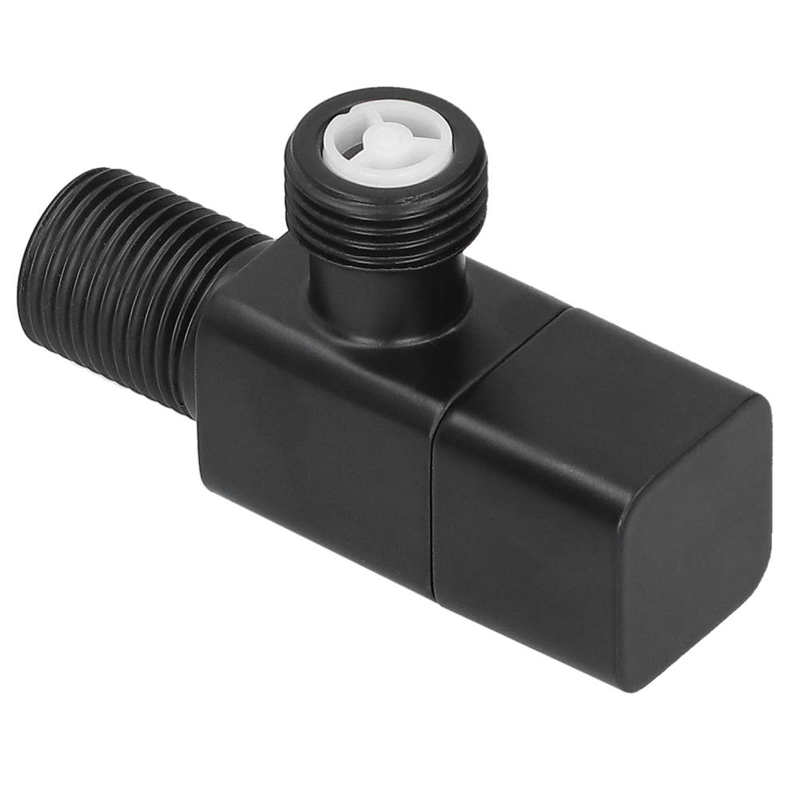 Manual Flush Valve Ball Valve /2 Angle Valve Mixer Water Stop Valve Bathroom Toilet Washbasin Accessory Black Electric