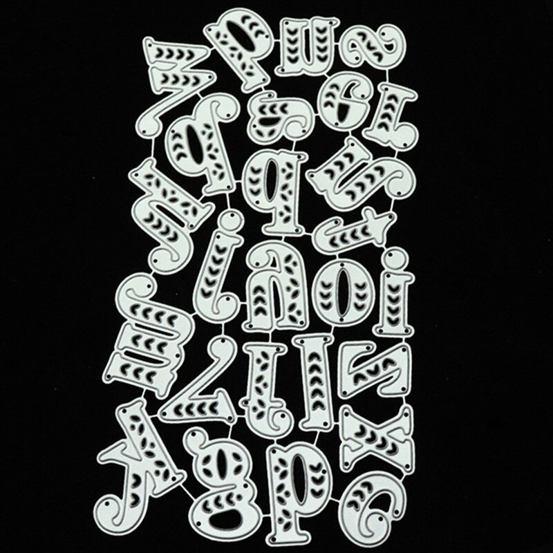 Alphabet Lace Lovely Letter Metal Cutting Dies Foil For DIY Scrapbooking Paper Craft Decor Embossing Card Making