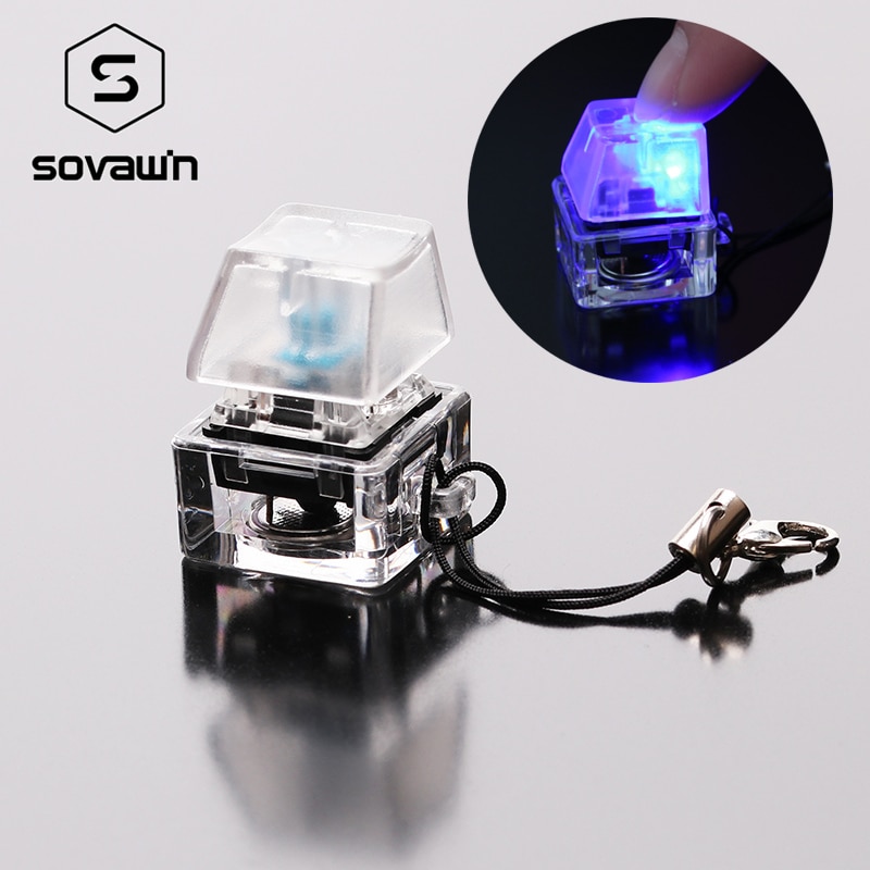 Cherry MX Switch Keycaps LED Blue Backlit Tester Translucent Key Caps For Mechanical Keyboard Testing Tool Translucent Keychain