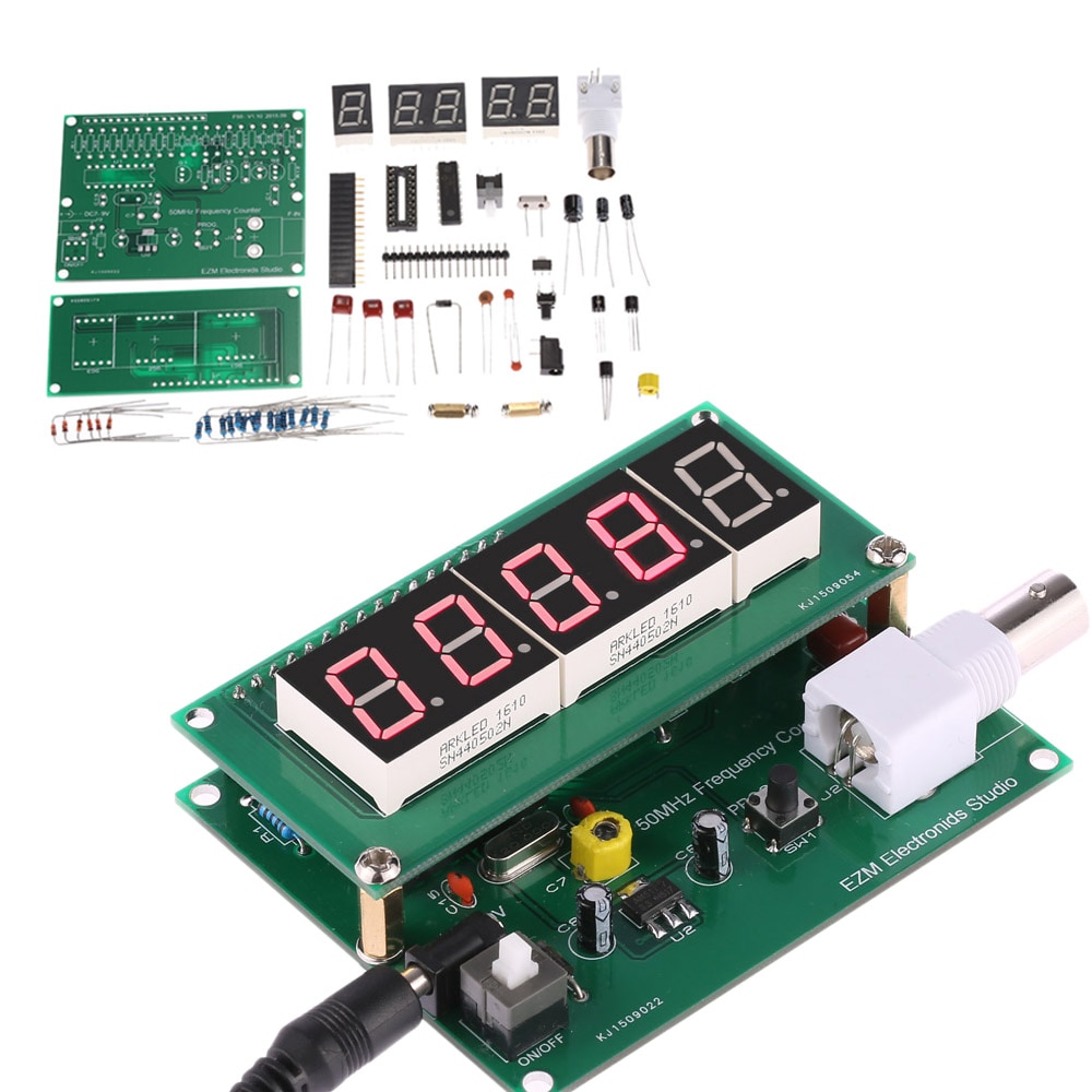 Medidor de frecuencia de alta sensibilidad, 1Hz-50MHz, módulo de medición de contador, 7V-9V 50mA, Kit DIY