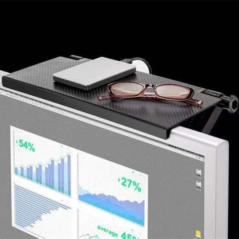 Computer Monitor Riser Desktop Stand ABS TV Rack Display Shelf Storage Desk Plastic Organizer Desktop Home Office Screen ZM722