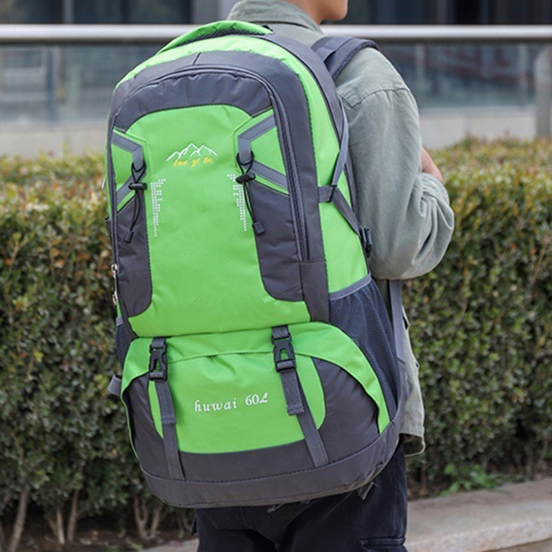Grote reistas met ruime capaciteit, wandelrugzak van 60 liter, bergbeklimmersrugzak, outdoor survivaltas, waterdichte reistas met dubbele schouderband, fietstas