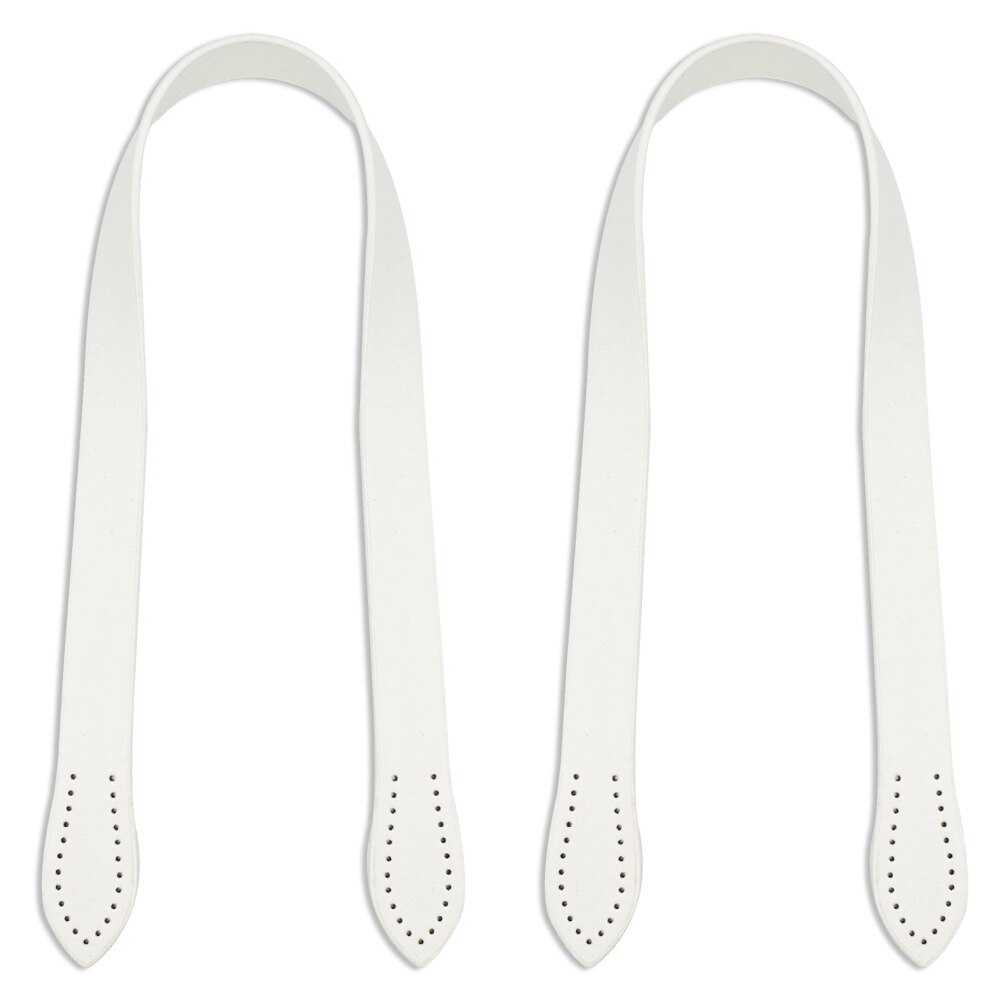 Correa para bolso de mujer de 60cm para coser a mano, bandolera de cuero PU con asa, correa para bolso, correa para ASA, accesorios para bolso DIY: Blanco