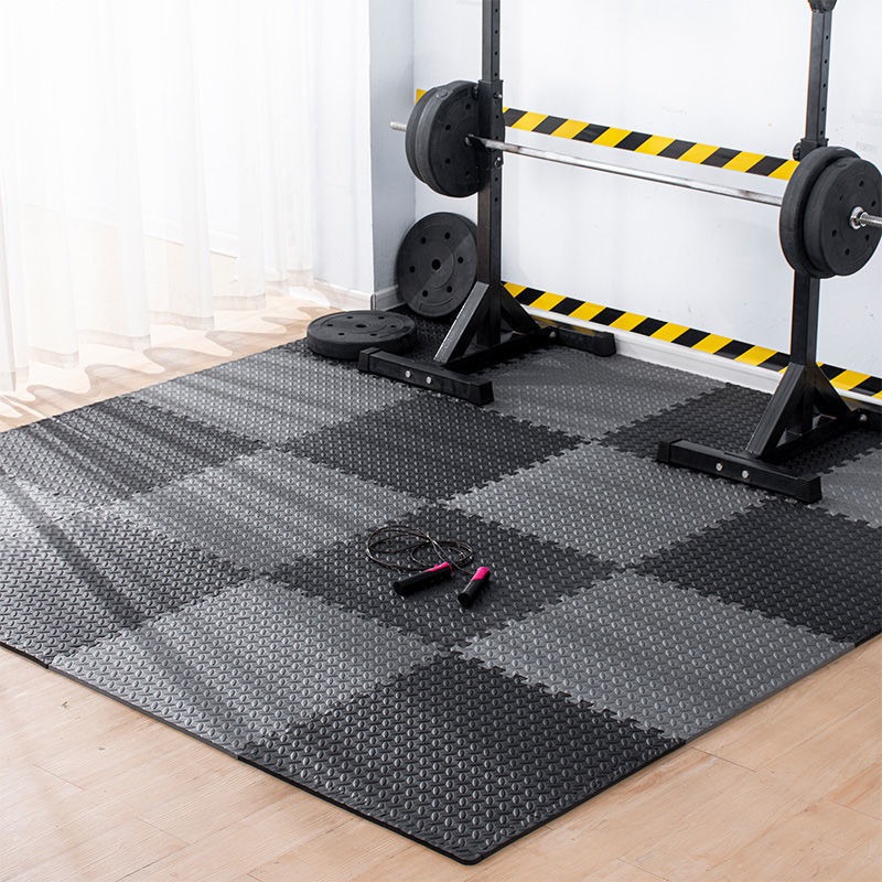 12 st gymskummattor av eva-lövträ, golvmattor för yoga och fitness, halkfri, tjockare, stötdämpande 30*30cm