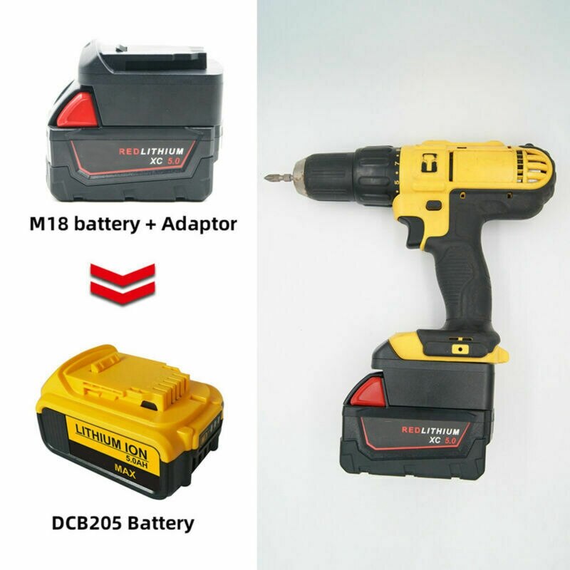 Adapter Converter for Milwaukee M18 Battery Adapter Convert to for Dewalt 18V/20V Max DCB205 DCB20 Li-Ion Battery
