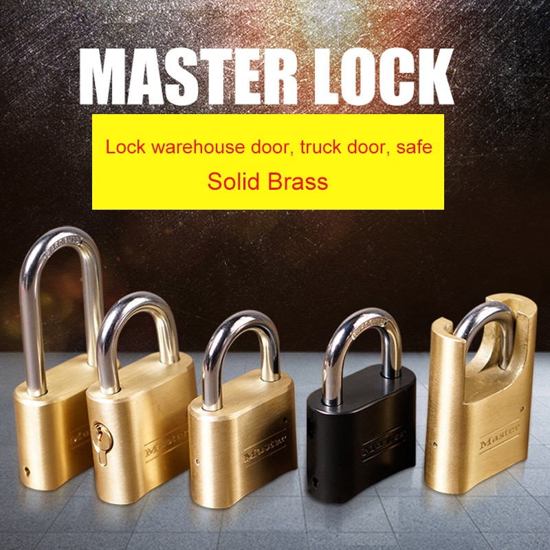 Master Lock Password Padlock Brass Solid Body Anti-rusting Combination Code Lock Door Locker Anti-theft Padlocks Waterproof