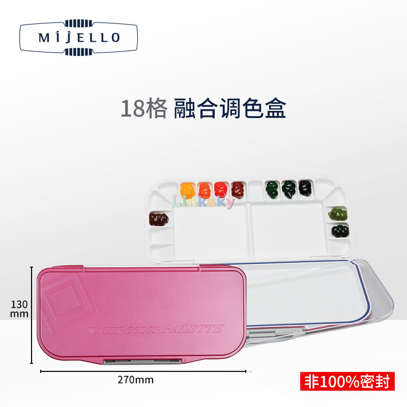 Mijello – Palette aquarelle à Fusion étanche à l&#39;air, Palette à double usage, étanche à l&#39;air, offre une variété de puits, pour les professionnels: MWP-3018F
