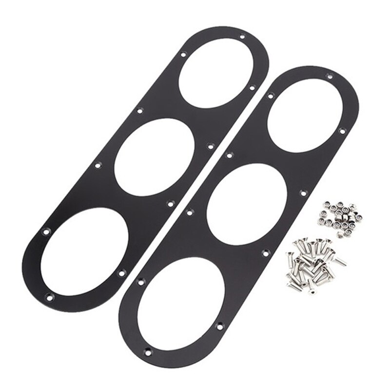 2Pcs Universal Aluminium Car Rear Bumper Race Air Diversion Diffuser Panels