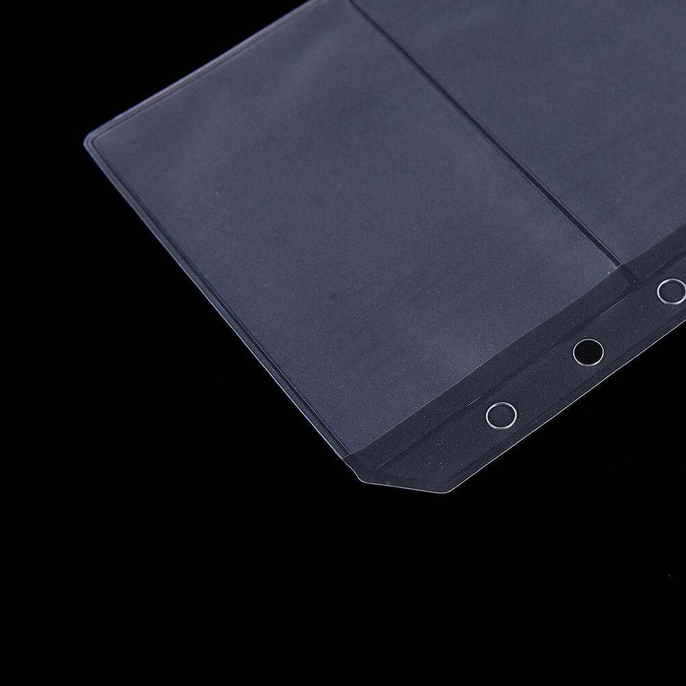Transparent Zip Lock A5/A6 PVC Envelope Binder Pocket Refill Organiser Stationery for 6 Holes