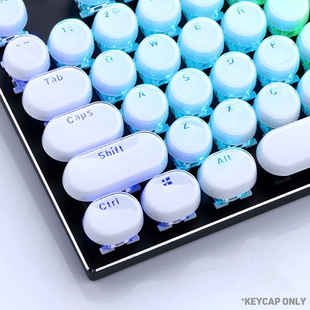 104Pcs/Set Translucent Key Cap Cover Mechanical Keyboard Keycaps Replacement