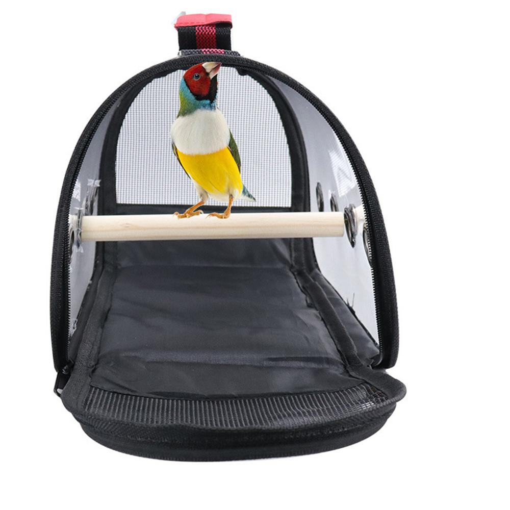 Bird Cage Transparent Portable Lightweight Parrots Outdoor Travel Easy Cleaning Airy Space Capsule Birds Carrier Shoulder Bag