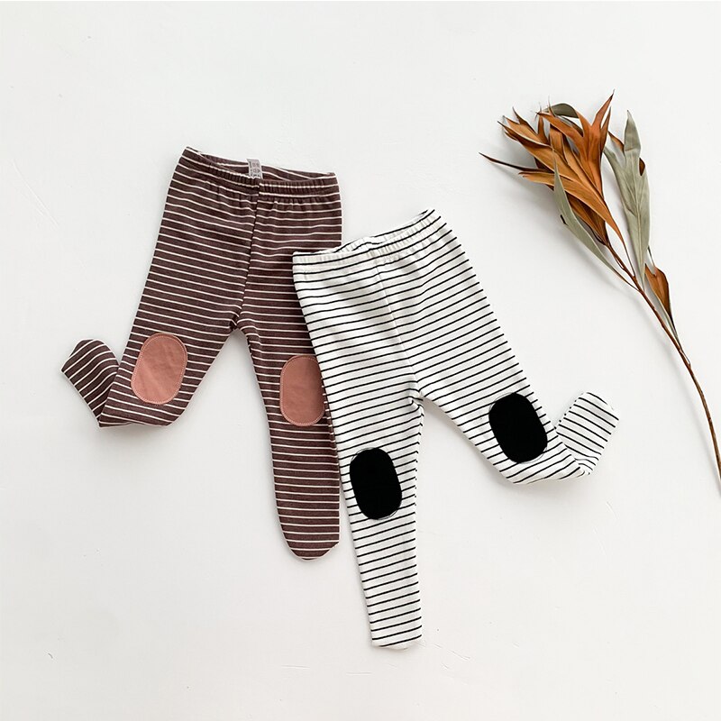 Neue Frühjahr und Herbst Baby Gamaschen Gestreiften Gamaschen Gamaschen Knie schleichend Gamaschen Komfortable Koreanische Weibliche Baby Jungen Hosen