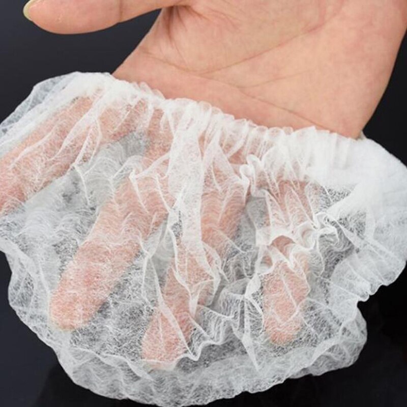 100 stk engangs non-woven strip hat hotel værksted støvhætte blå hvid badehætte