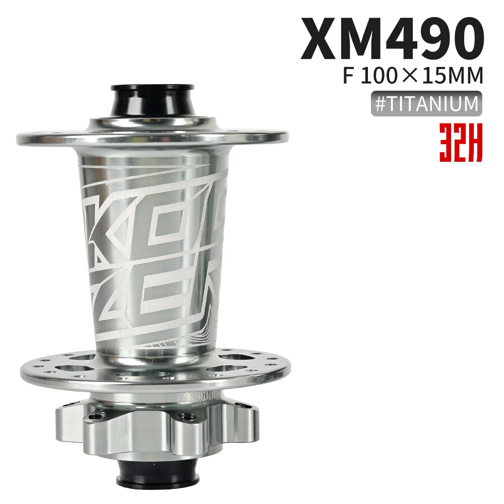 Koozer Bike Hubs 28/32/36 Holes MTB Front Hub Sealed Bearing Hub QR 100x9MM Thru 100x15MM Bicycle Hub For SHIMANO HG 8 -12Speed: 32H 100x15 Gray