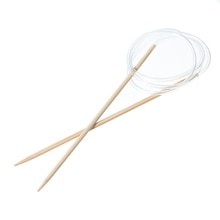 DoreenBeads-aguja Circular de tejer de bambú, 1 par, 40 cm, gancho de ganchillo para coser a mano, accesorio DIY (tamaño del Reino Unido 11/3mm), nueva