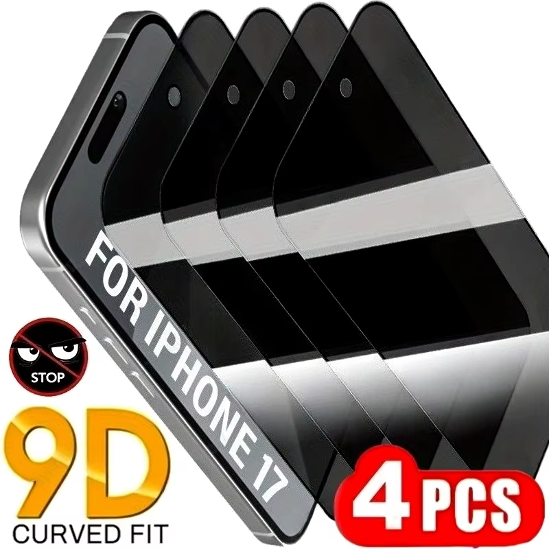 1-4Pcs For iPhone 17 Pro Max Anti-Spy Tempered Glass iPhone 17 17Pro 17Air Privacy Screen Protector explosion-proof Glass Films