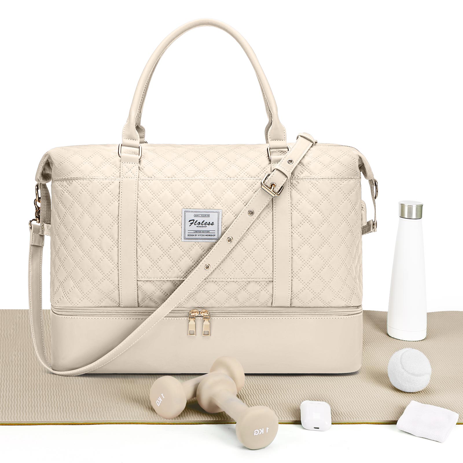 Reis Plunjezak, Sporttas Sporttas, Schouderweekendtassen Voor Dames Met Trolleymouw, Opvouwbare Handbagage Tas