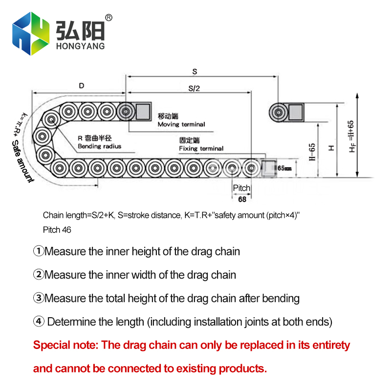 1m Cable Chain Fully Enclosed Towing Transmission Cable Chain Frame With End Connector Drag Chain For CNC Router Machine Parts