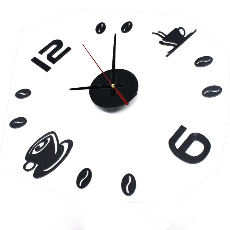 Acrylic Diy Self Adhesive Interior Wall Decoration Mute Clock Quartz Mute 3d Wall Clock Kitchen Home Decor Wall Clock