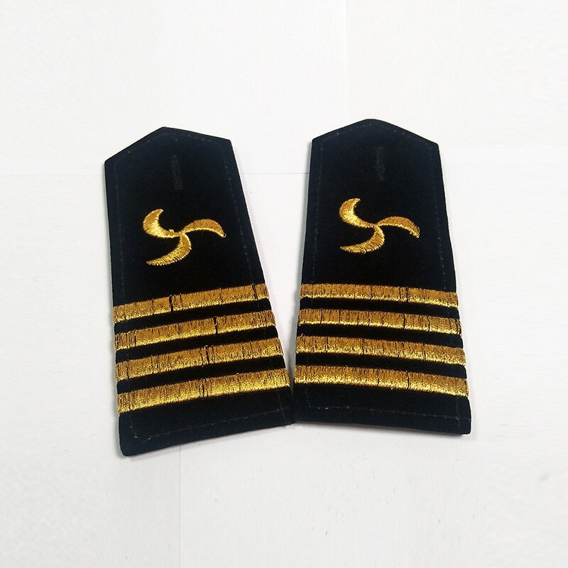 Uniforme de chemise de la marine américaine 10 paires, Badge d'épaule, hélice ancre, épaulettes à bande dorée, décor de vêtements artisanaux pour Costume de la marine: propeller 4