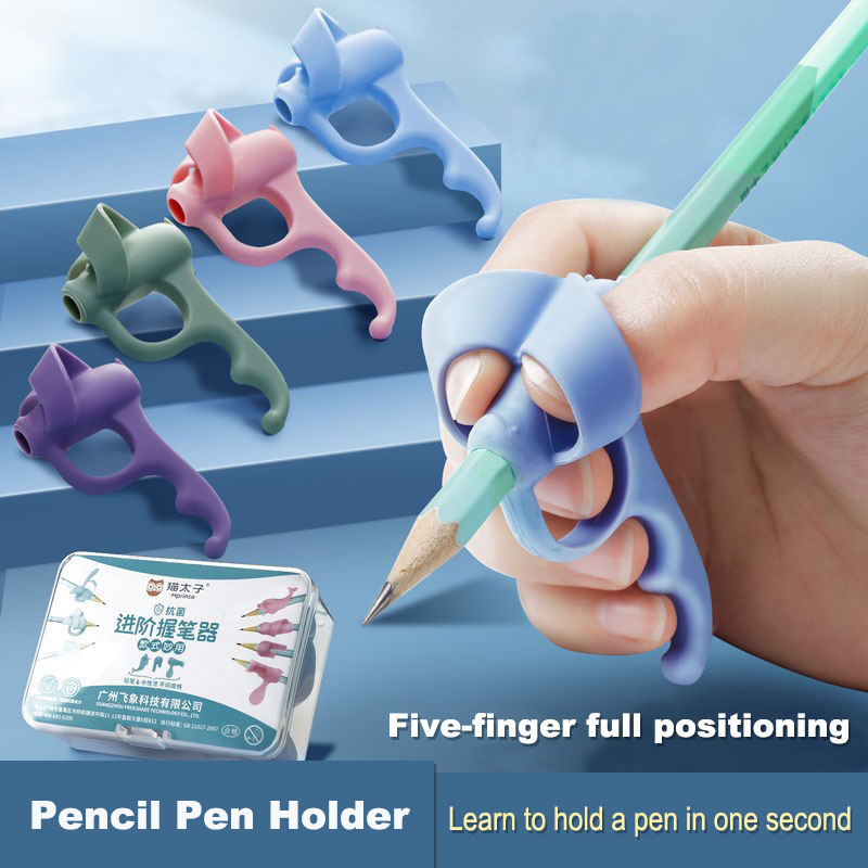 Kinder Potlood Grepen Voor Kinderen Handschrift Training Houding Correctie Penhouder Zachte Siliconen Homeschool Benodigdheden Voor Beginners