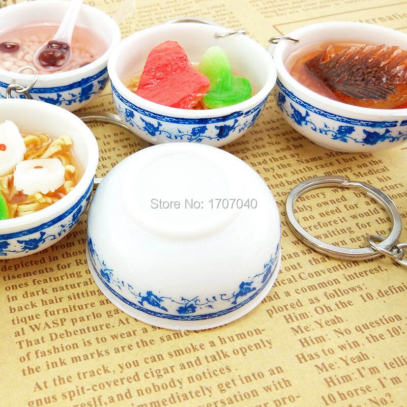 1 stks voedsel simulatie chinese blauw en wit porselein voedsel kom toys simulatie voedsel collectibles