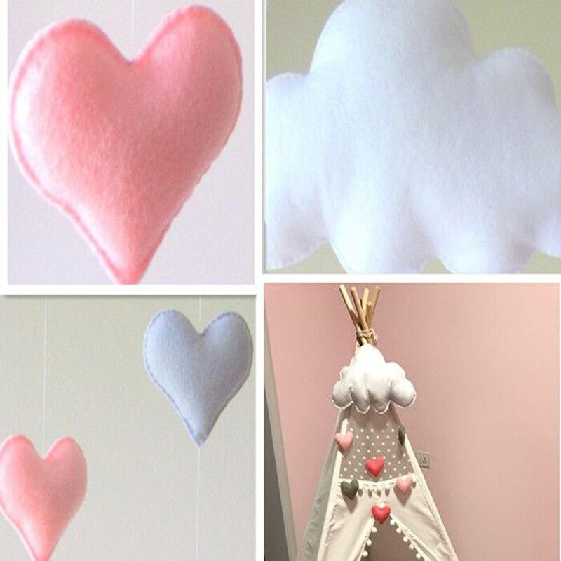 1Pc Wolken Wind Chime Baby Bed Bel Kinderkamer Decoratie Fotografie Props Zachte Rammelaars Mobiele Wandelwagen Opknoping Baby speelgoed