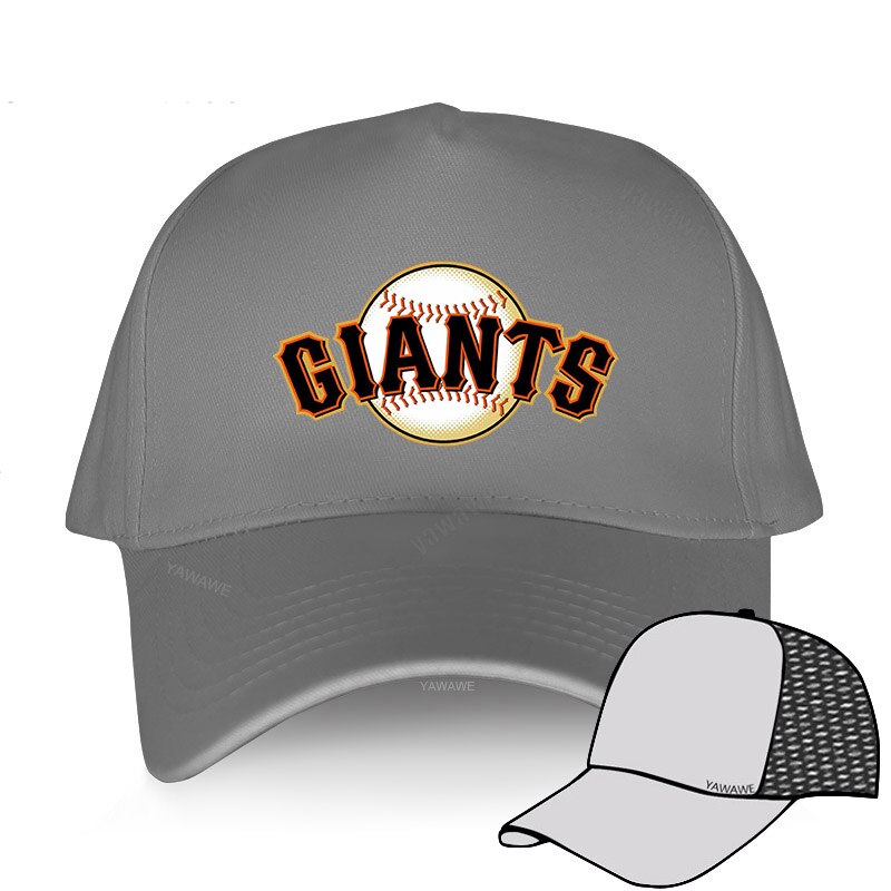 Giants Kugeln Von San Francisco Baseball Kappe Hut Motorhaube Casquette Outdoor Jungen Einfarbig Frühling Frauen Casual Fisch: grey