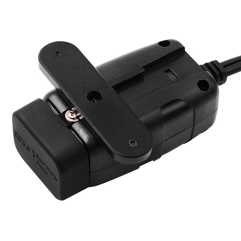 Wasserdicht Motorräder Ladegerät Montiert Dual USB Ladegerät Bausatz mit Voltmeter Schalter QC3.0 Schnelle Ladung SAE zu USB 24W + 24W