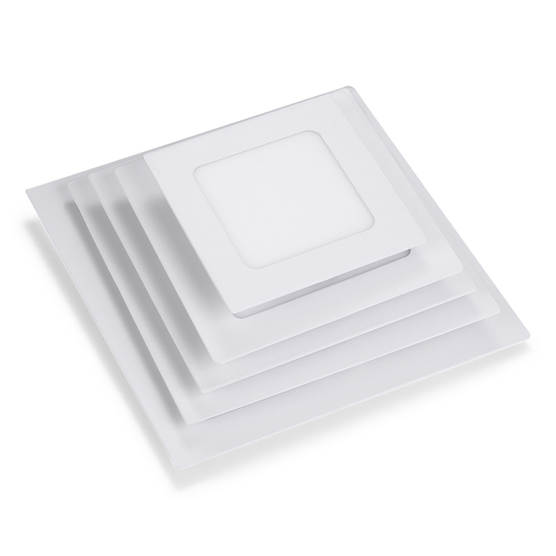 Panel de luz LED cuadrado ultrafino de 3W, 6W, 9W, 12W, 15W, 18W, controlador incluido, AC85-265V para iluminación de interiores
