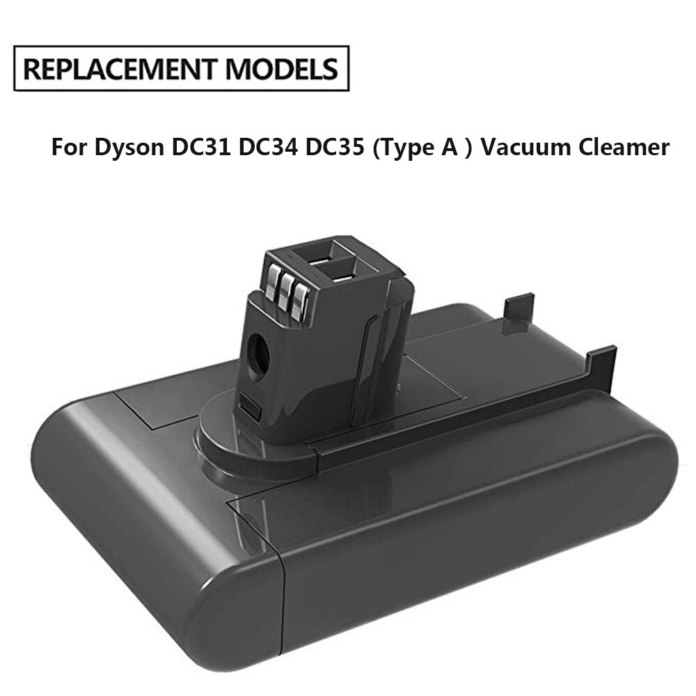Batteria Aspirapolvere 22.2V - 12800mAh Li-ion - Ricambio per Dyson DC31, DC34, DC44, DC35, DC45