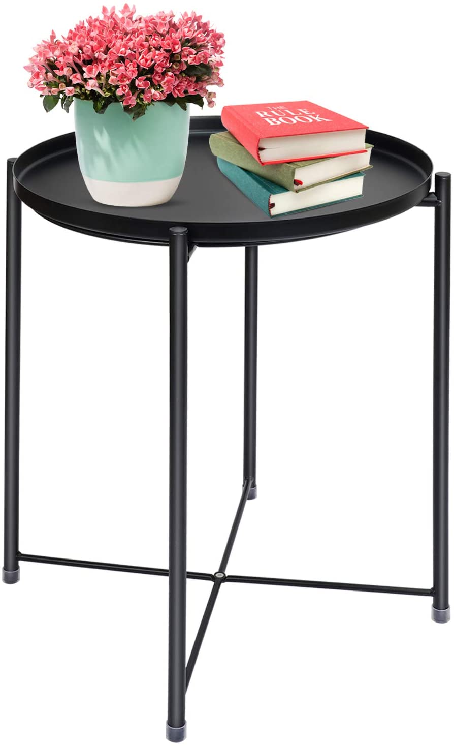 Round side table, Scandinavian , sofa table, side table with removable tray, coffee table in modern