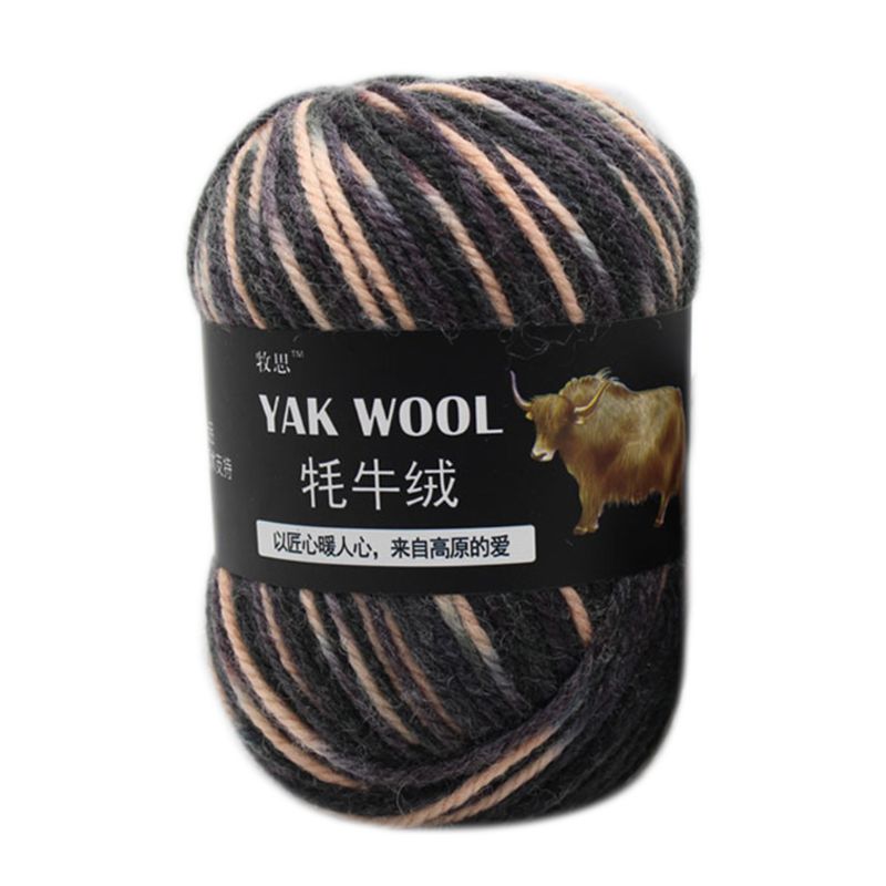 30 farver 100g kunstig yak uldtråd kamgarn garn håndstrikket hæklet medium tyk diy håndværk til tørklæde hat sweater: 6 ee 703452- dd