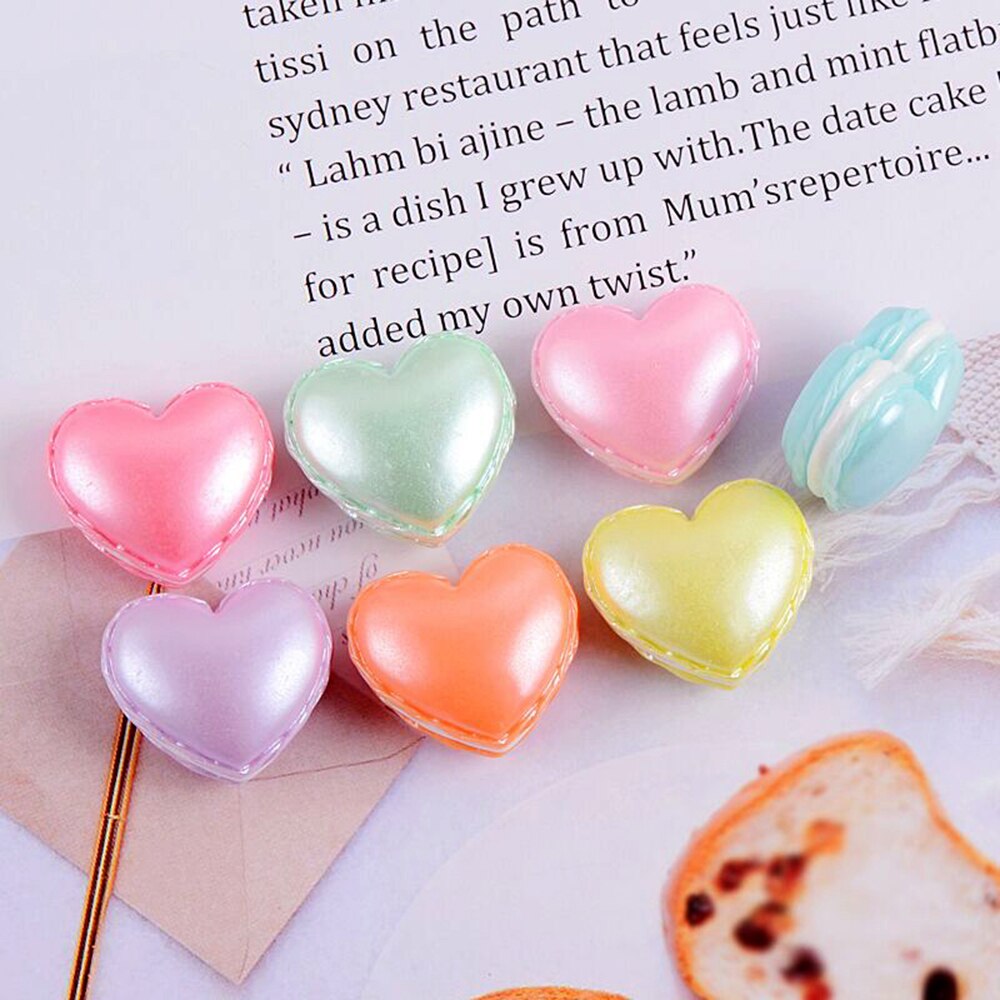 10Pcs Kleur Liefde Macaron Kinderen Speelgoed Slime Pluizige Charmes Accessoires Diy Ketting Decoratie Mobiele Telefoon Case Accessoires